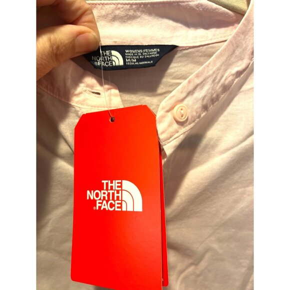 The North Face Desercana Top Lightweight Cotton Blouse Button Pink Salt Size M - Picture 7 of 14